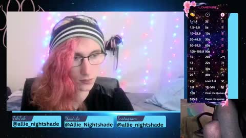 Allie Nightshade online show from December 29, 9:48 pm