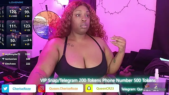 cheriserozequeen online show from November 24, 9:11 pm