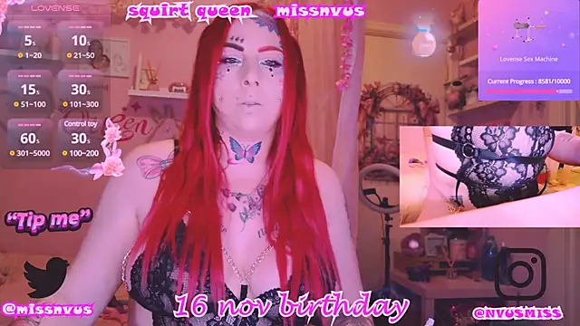 Squirtqueenmissnvus online show from November 10, 9:14 pm