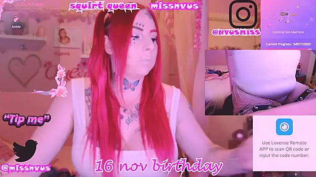 Squirtqueenmissnvus online show from November 17, 1:17 am